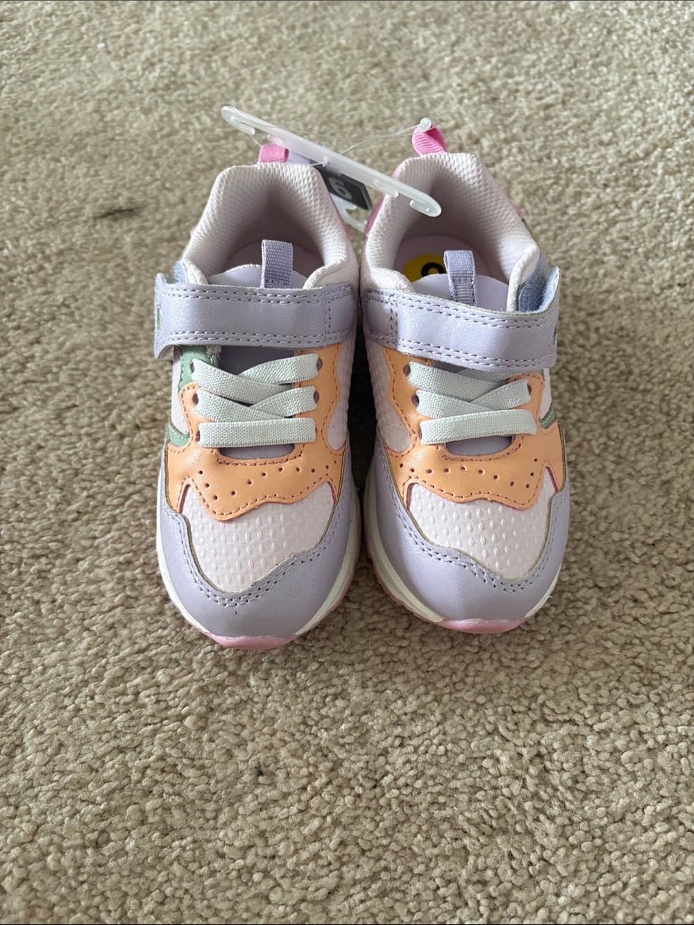 OshKosh B'gosh Pastel Lavender and Peach Kids Sneakers